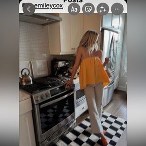 NWT Zara orange balloon top